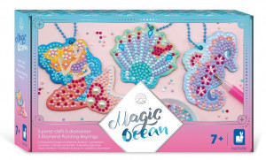 Atelier per bambini midi - 3 portachiavi con diamanti - Magic Ocean